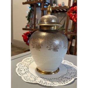 Vintage Bavaria Eberthal W. Germany Ginger Jar with Lid #2255 46 - Floral Design